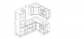Кухонный гарнитур Антик 2400*1600 (Стол. 26мм) в Качканаре - kachkanar.ok-mebel.com | фото 2
