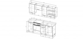 Кухонный гарнитур Белый Глянец 2000 (Стол. 26мм) в Качканаре - kachkanar.ok-mebel.com | фото 2