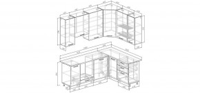 Кухонный гарнитур Белый Глянец 2200*1600 h950 (Стол. 38мм) в Качканаре - kachkanar.ok-mebel.com | фото 2