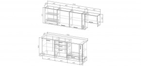 Кухонный гарнитур Белый Глянец 2550 (Стол. 26мм) в Качканаре - kachkanar.ok-mebel.com | фото 2