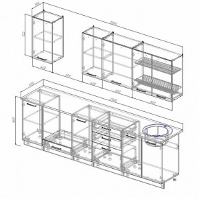 Кухонный гарнитур Жемчуг 2800 (Стол. 26мм) в Качканаре - kachkanar.ok-mebel.com | фото 2