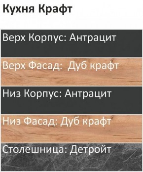 Кухонный гарнитур Крафт 2200 h950 (Стол. 38мм) в Качканаре - kachkanar.ok-mebel.com | фото 3