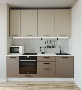 Кухонный гарнитур Латте 2200 h950 (Стол. 26мм) в Качканаре - kachkanar.ok-mebel.com | фото