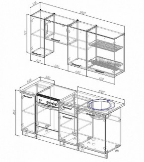 Кухонный гарнитур Лофт 1800 (Стол. 26мм) в Качканаре - kachkanar.ok-mebel.com | фото 2