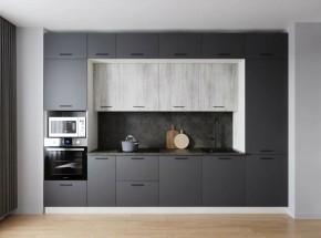 Кухонный гарнитур Санторини 3400 (Стол. 38мм) в Качканаре - kachkanar.ok-mebel.com | фото