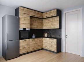 Кухонный гарнитур угловой Крафт 2200*1700 (Стол. 26мм) в Качканаре - kachkanar.ok-mebel.com | фото