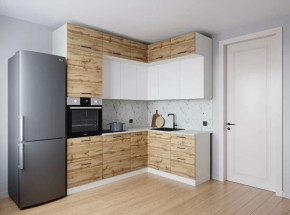 Кухонный гарнитур угловой Лада 2200*1700 (Стол. 38мм) в Качканаре - kachkanar.ok-mebel.com | фото