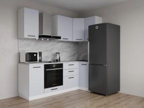 Кухонный гарнитур угловой Смоки 2200*1000 (Стол. 38 мм) в Качканаре - kachkanar.ok-mebel.com | фото