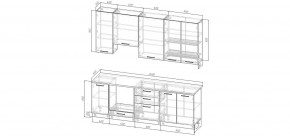 Кухонный гарнитур Умбра 2400 h950 (Стол. 38мм) в Качканаре - kachkanar.ok-mebel.com | фото 2