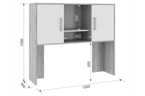 ЛАЙТ 2 Надстройка стола компьютерного (1200) в Качканаре - kachkanar.ok-mebel.com | фото 2