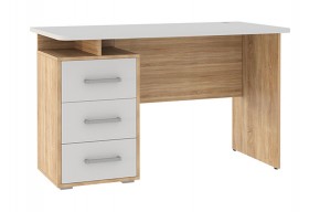ЛАЙТ 2 Стол компьютерный (1200)  дуб сонома/белый в Качканаре - kachkanar.ok-mebel.com | фото
