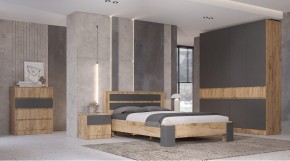 ЛЕНОРА Спальный гарнитур (модульный) графит в Качканаре - kachkanar.ok-mebel.com | фото