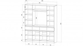 ЛЕНОРА Спальный гарнитур (модульный) графит в Качканаре - kachkanar.ok-mebel.com | фото 9