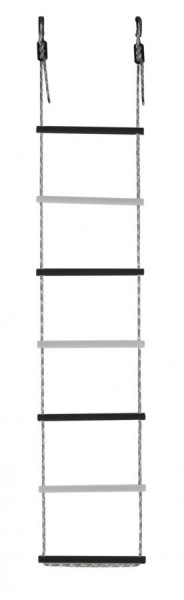 Лестница веревочная 7 перекладин цв.черный, белый D=25  в Качканаре - kachkanar.ok-mebel.com | фото