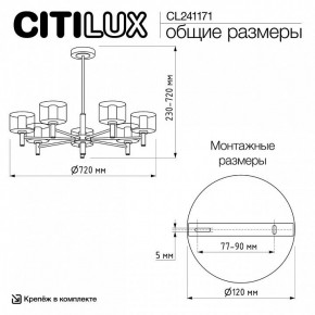 Люстра на штанге Citilux ELAN CL241171 в Качканаре - kachkanar.ok-mebel.com | фото 12