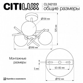 Люстра на штанге Citilux Ronny CL242133 в Качканаре - kachkanar.ok-mebel.com | фото 7