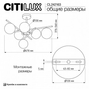 Люстра на штанге Citilux RONNY CL242163 в Качканаре - kachkanar.ok-mebel.com | фото 12
