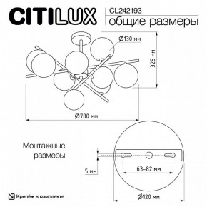 Люстра на штанге Citilux Ronny CL242193 в Качканаре - kachkanar.ok-mebel.com | фото 8