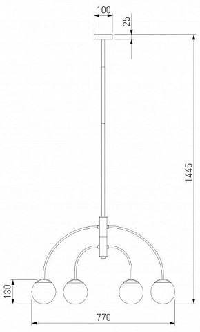 Люстра на штанге Eurosvet Cenacolo 30179/4 черный в Качканаре - kachkanar.ok-mebel.com | фото 3