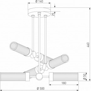 Люстра на штанге Eurosvet Oriens 60166/6 латунь в Качканаре - kachkanar.ok-mebel.com | фото 5