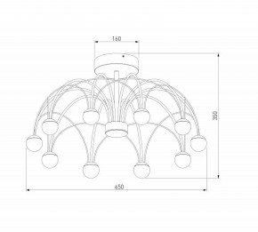 Люстра на штанге Eurosvet Ragno 90035/10 LED черный в Качканаре - kachkanar.ok-mebel.com | фото 4