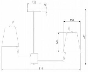 Люстра на штанге Eurosvet Topanga 60173/8 латунь в Качканаре - kachkanar.ok-mebel.com | фото 4