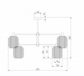 Люстра на штанге Eurosvet Voile 30192/8 золото в Качканаре - kachkanar.ok-mebel.com | фото 4