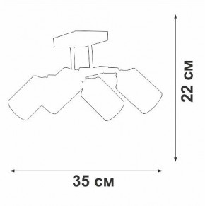 Люстра на штанге Vitaluce V2833 V2833-1/4PL в Качканаре - kachkanar.ok-mebel.com | фото 4