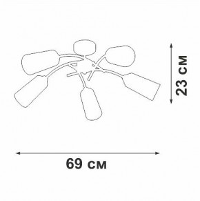 Люстра на штанге Vitaluce V2850 V2850-1/5PL в Качканаре - kachkanar.ok-mebel.com | фото 5