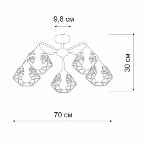 Люстра на штанге Vitaluce V4258 V4258-0/5PL в Качканаре - kachkanar.ok-mebel.com | фото 2