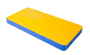 Мат гимнастический 1х0,5х0,08м цв. синий-желтый в Качканаре - kachkanar.ok-mebel.com | фото