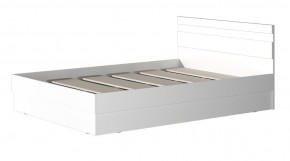 МС "Хилтон" Кровать 1,4 (Белый текстурный) в Качканаре - kachkanar.ok-mebel.com | фото 2