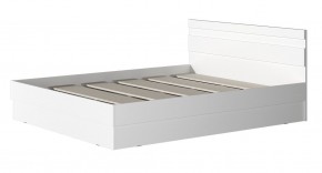 МС "Хилтон" Кровать 1,6 (Белый текстурный) в Качканаре - kachkanar.ok-mebel.com | фото 2