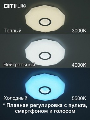 Накладной светильник Citilux Диамант Смарт CL713A30G в Качканаре - kachkanar.ok-mebel.com | фото 4