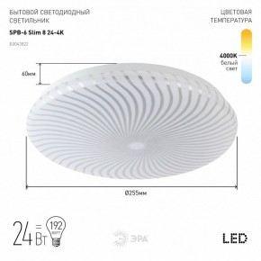 Накладной светильник Эра Slim SPB-6 Slim 8 24-4K в Качканаре - kachkanar.ok-mebel.com | фото 2