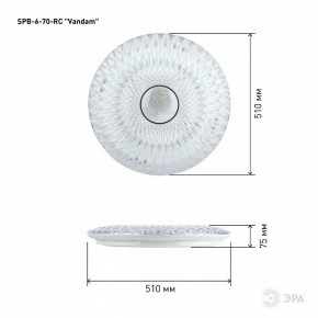 Накладной светильник Эра  SPB-6-70-RC Vandam в Качканаре - kachkanar.ok-mebel.com | фото 7
