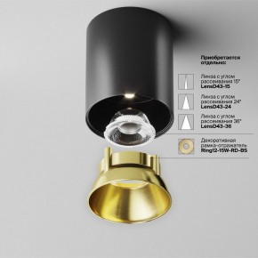 Накладной светильник Maytoni Alfa LED C064CL-12W4K-RD-B в Качканаре - kachkanar.ok-mebel.com | фото 3