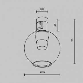 Накладной светильник Maytoni Bubble TR148-1-3W4K-B в Качканаре - kachkanar.ok-mebel.com | фото 6