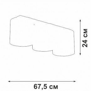 Накладной светильник Vitaluce V2882 V2882-1/3PL в Качканаре - kachkanar.ok-mebel.com | фото 3