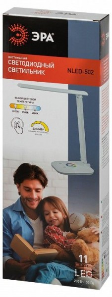 Настольная лампа офисная Эра  NLED-502-11W-W в Качканаре - kachkanar.ok-mebel.com | фото 6