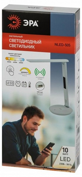 Настольная лампа офисная Эра  NLED-505-10W-W в Качканаре - kachkanar.ok-mebel.com | фото 5