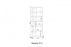 НИКОЛЬ 21.2 Стеллаж в Качканаре - kachkanar.ok-mebel.com | фото 2