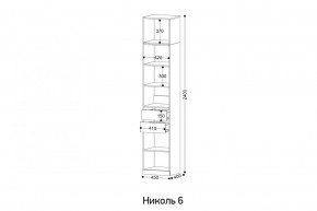 НИКОЛЬ 6 Пенал в Качканаре - kachkanar.ok-mebel.com | фото 2