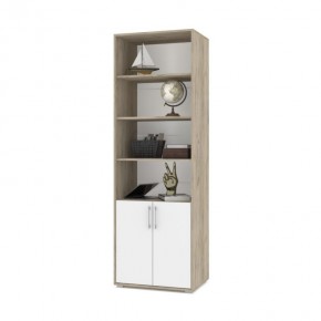 ОЛИВИЯ О21 Шкаф-стеллаж (дуб серый/белый) в Качканаре - kachkanar.ok-mebel.com | фото