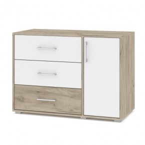 ОЛИВИЯ О63 Комод (дуб серый/белый) в Качканаре - kachkanar.ok-mebel.com | фото