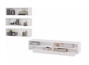 ПАОЛА Гостиная (Белый/Белый) в Качканаре - kachkanar.ok-mebel.com | фото 2