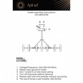 Подвесная люстра Aployt Bernadet APL.865.03.96 в Качканаре - kachkanar.ok-mebel.com | фото 2