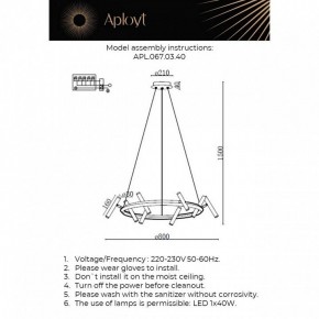 Подвесная люстра Aployt Honor APL.067.03.40 в Качканаре - kachkanar.ok-mebel.com | фото 12