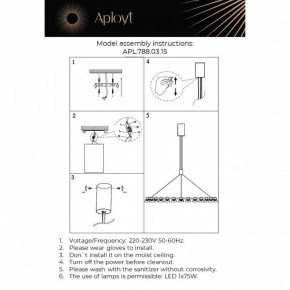 Подвесная люстра Aployt Rezeda APL.788.03.15 в Качканаре - kachkanar.ok-mebel.com | фото 13