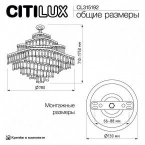 Подвесная люстра Citilux Naiad CL315192 в Качканаре - kachkanar.ok-mebel.com | фото 6
